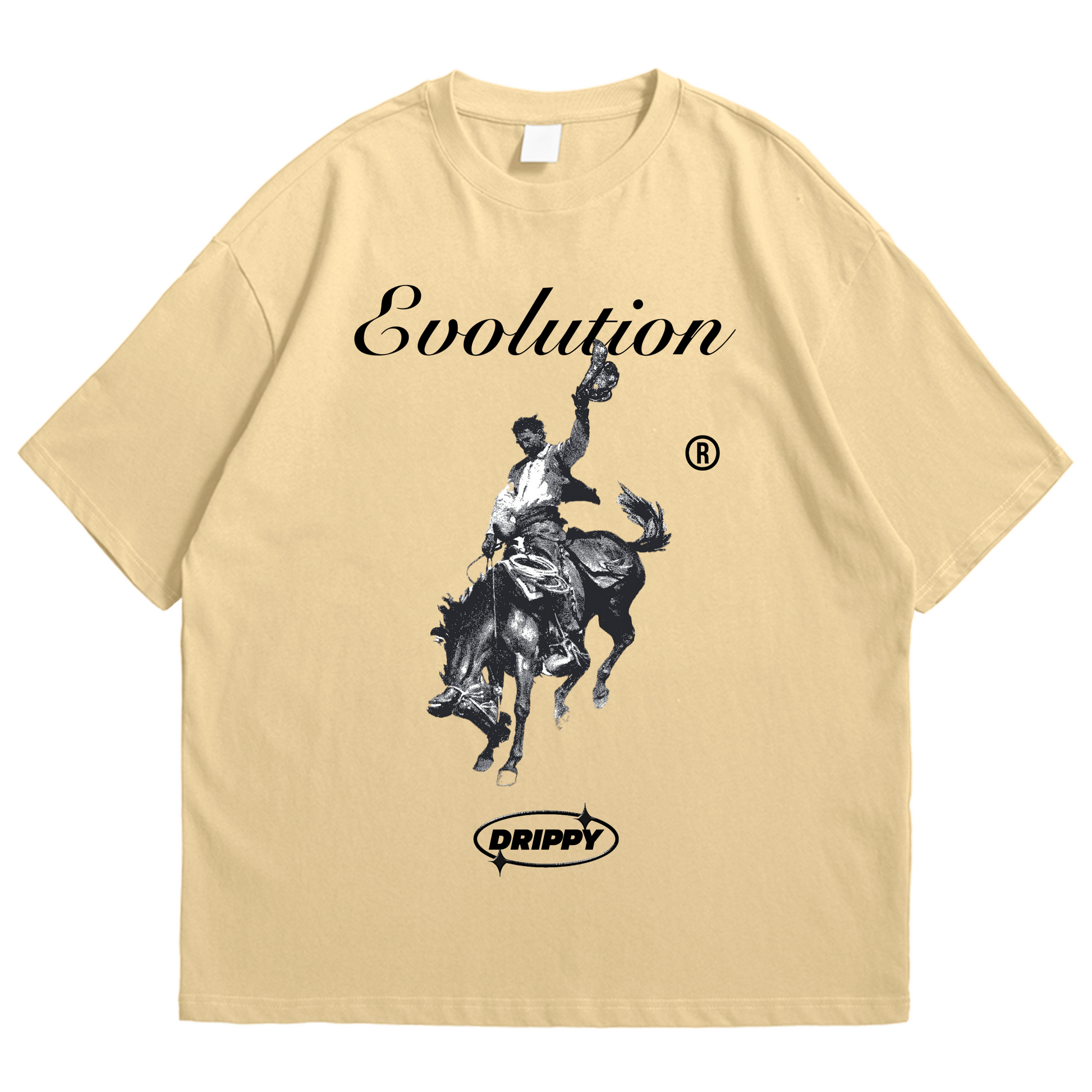 Evolution Oversized T-shirt (Beige)