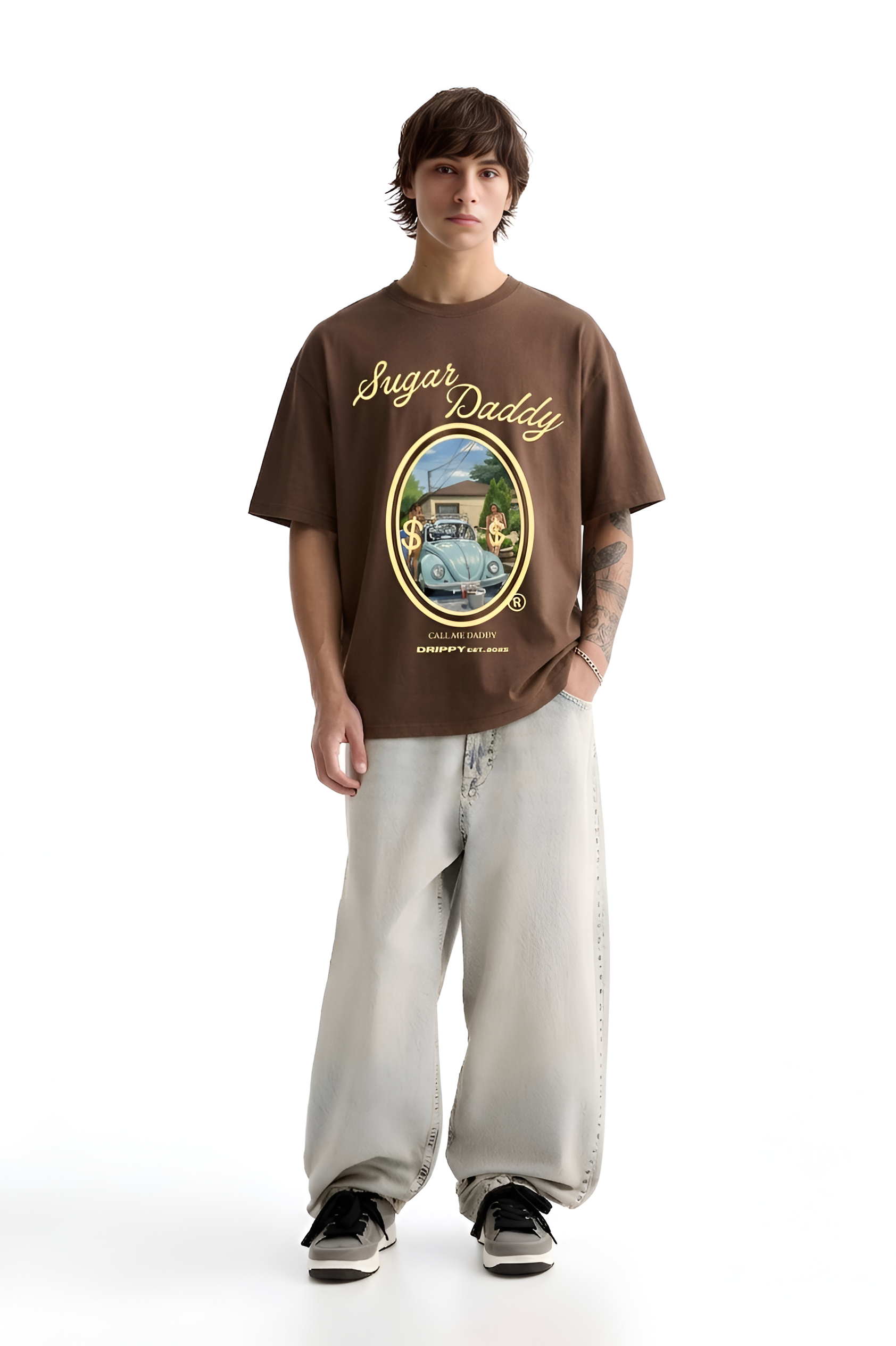 Sugar Daddy Oversized T-shirt (Brown)