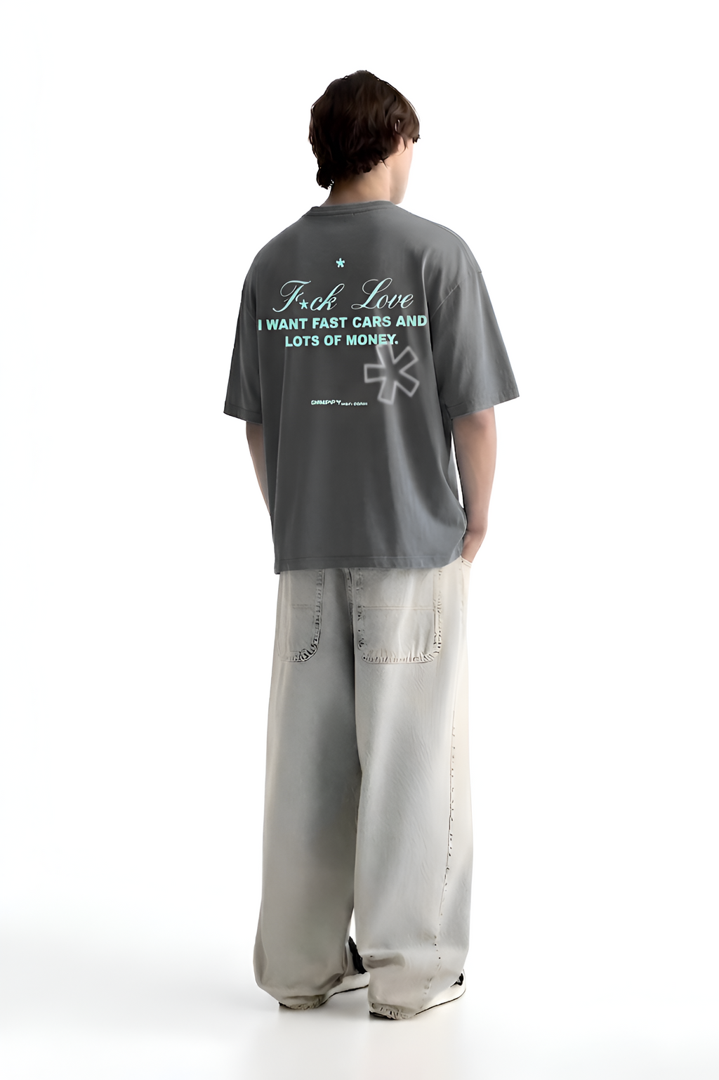 Money Love Oversized T-shirt (Grey)