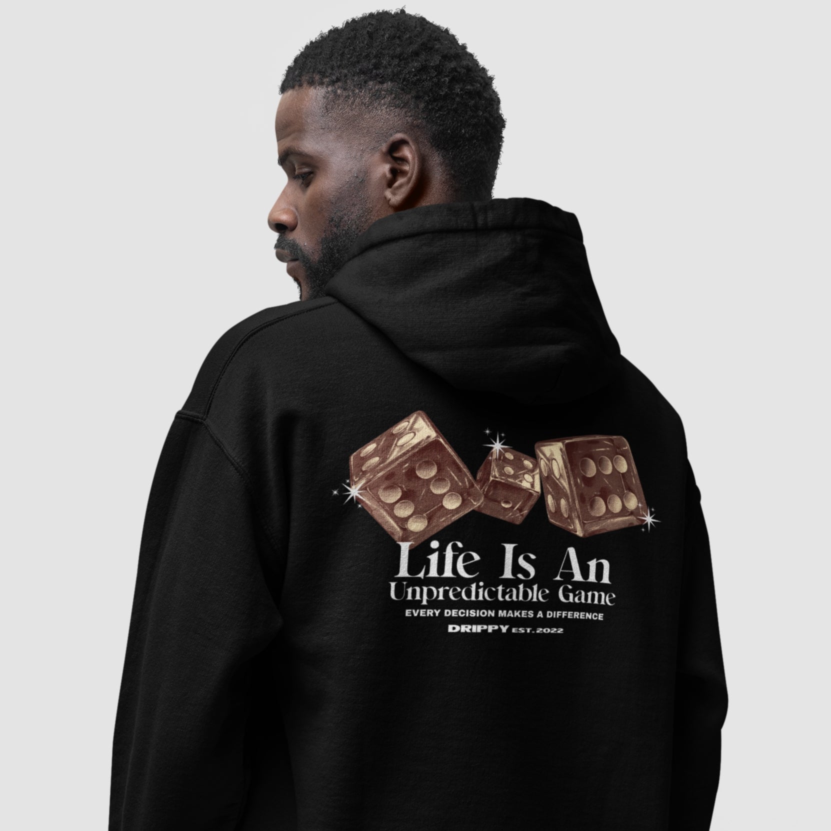 Dice Hoodie (Oversized) (Black)