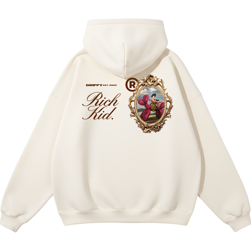 Rich Kid Hoodie (Oversized) (Off-White)
