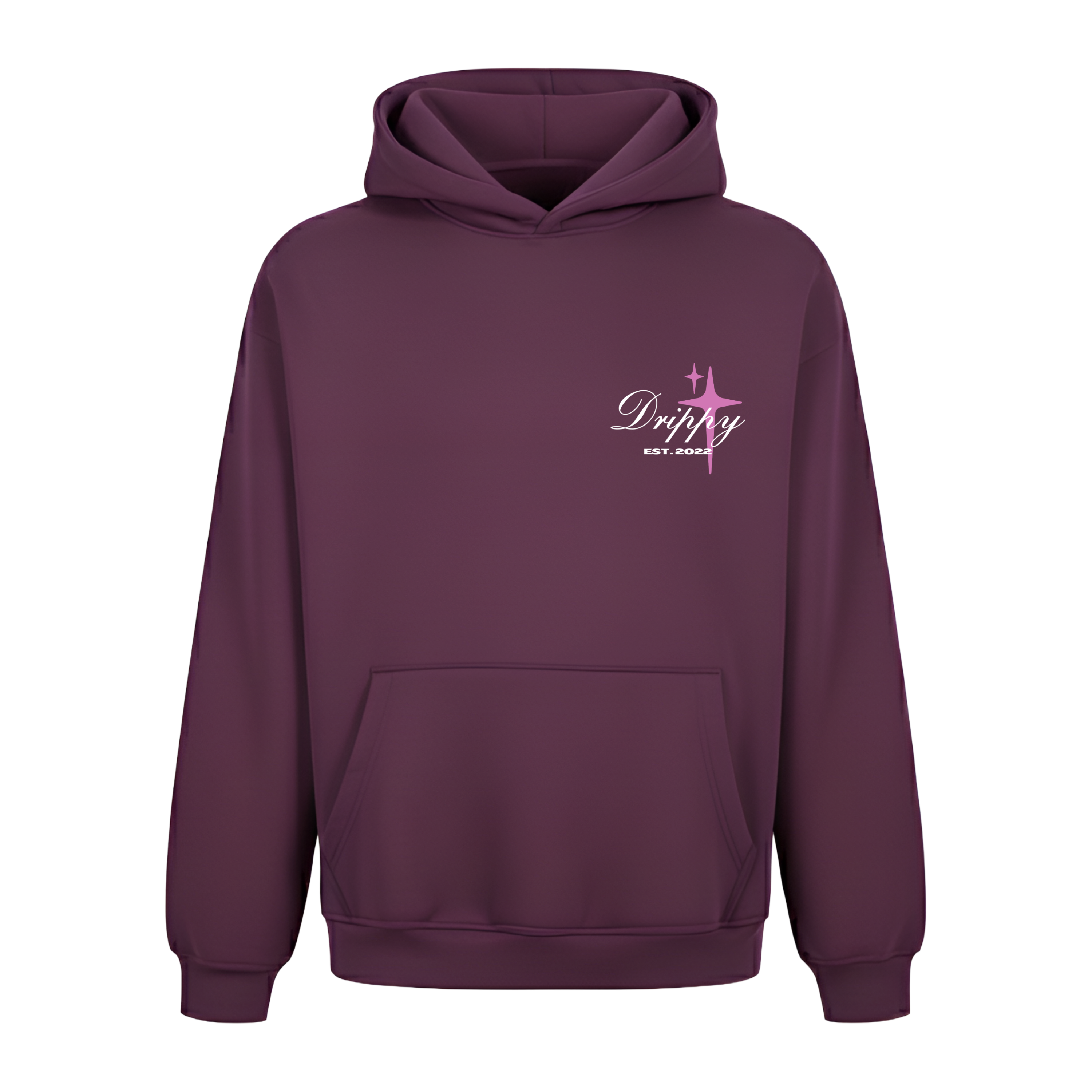 Who Cares Hoodie (Regular Fit) (Dark Maroon)