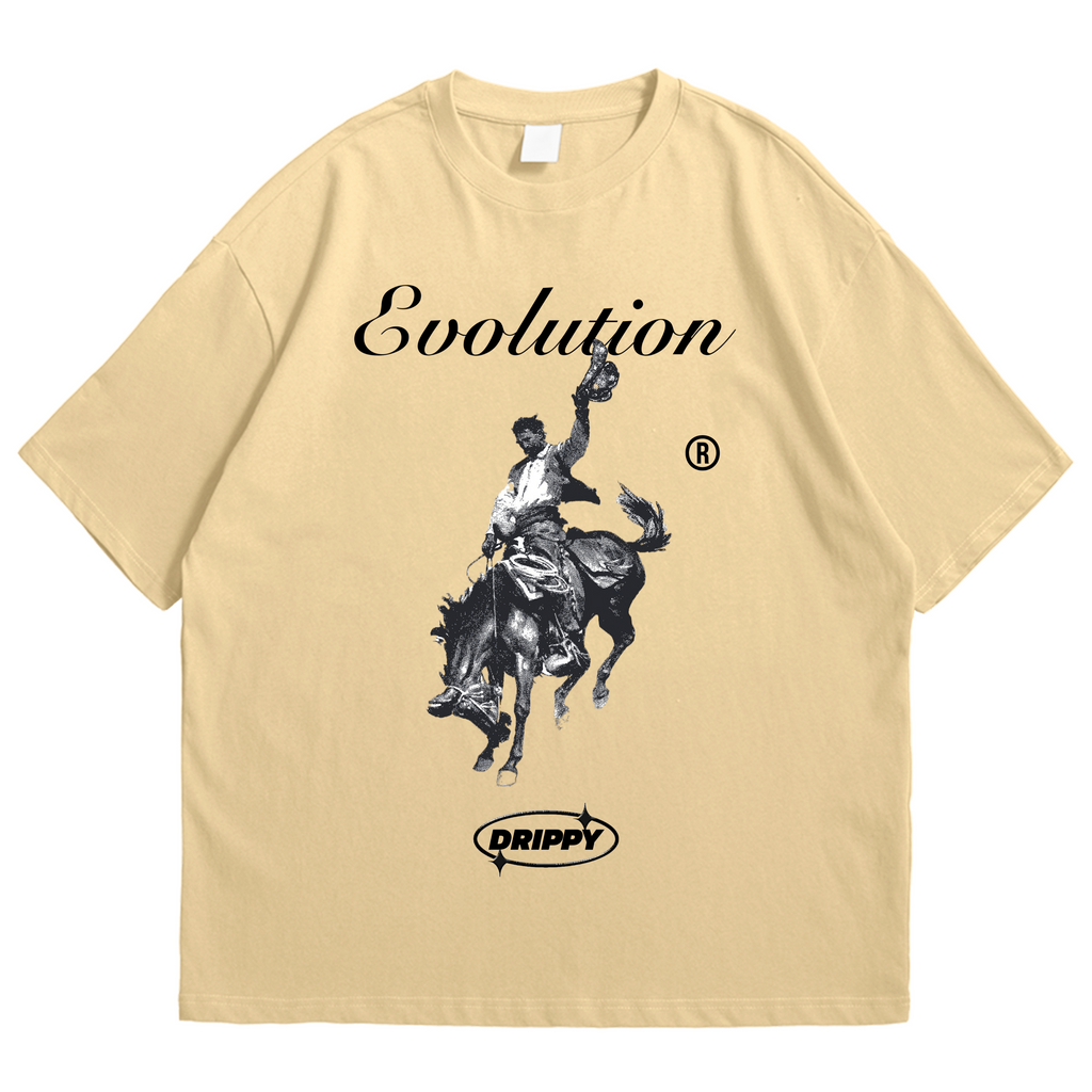 Evolution Oversized T-shirt (Beige)