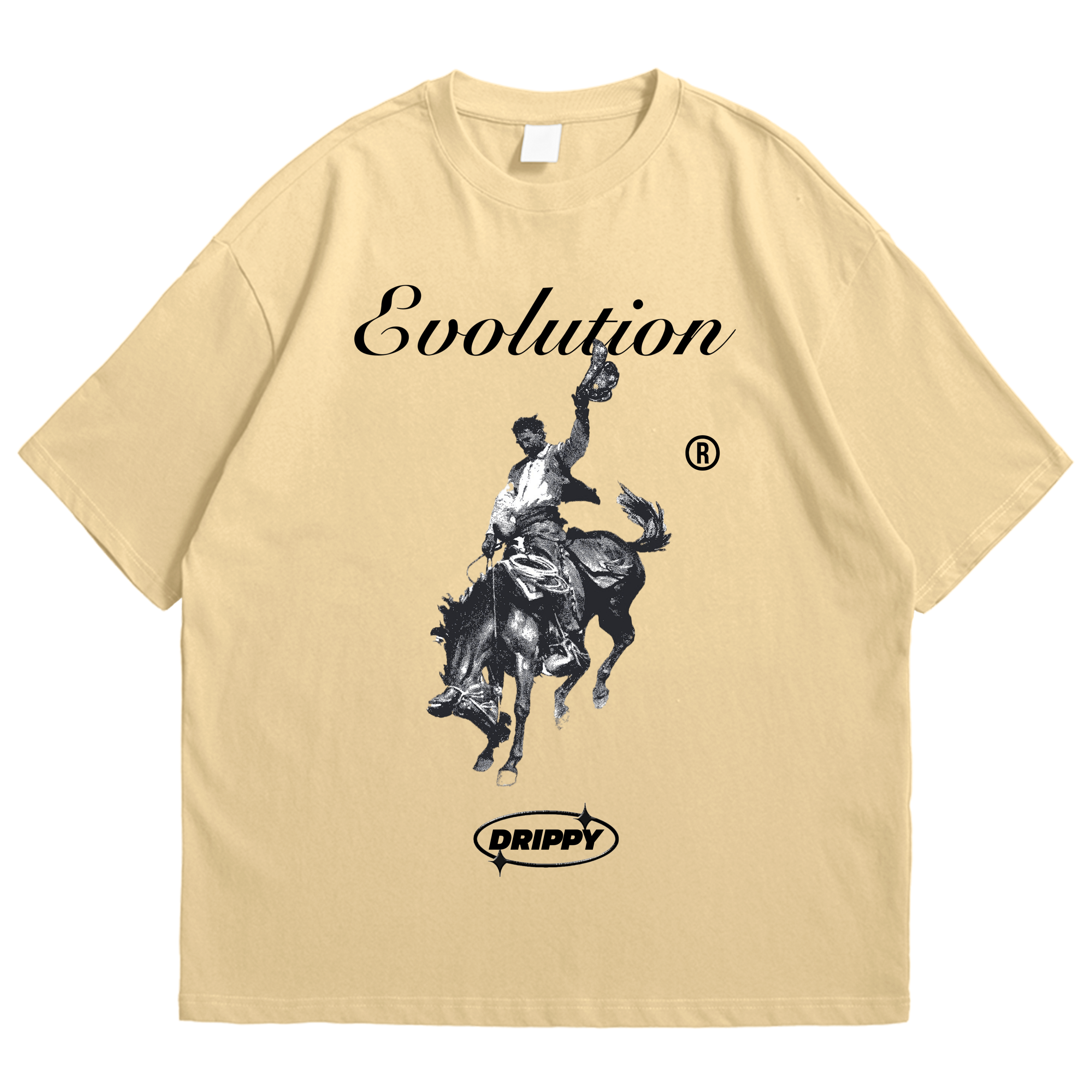 Evolution Oversized T-shirt (Beige)