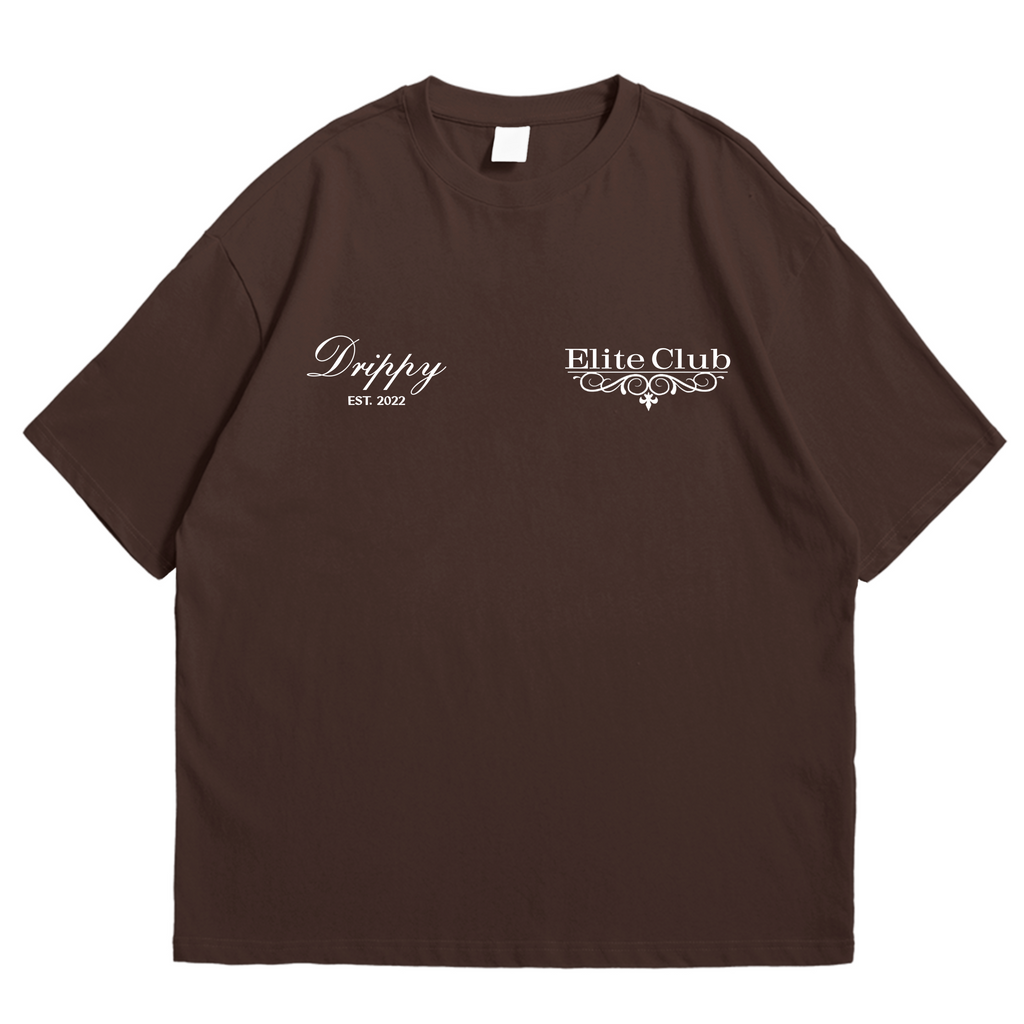 Elite Club Oversized T-shirt (Dark Brown)
