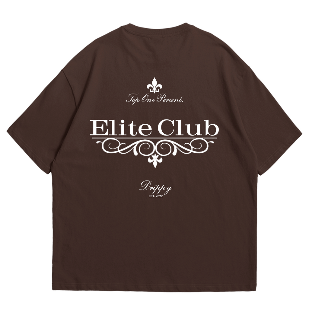 Elite Club Oversized T-shirt (Dark Brown)