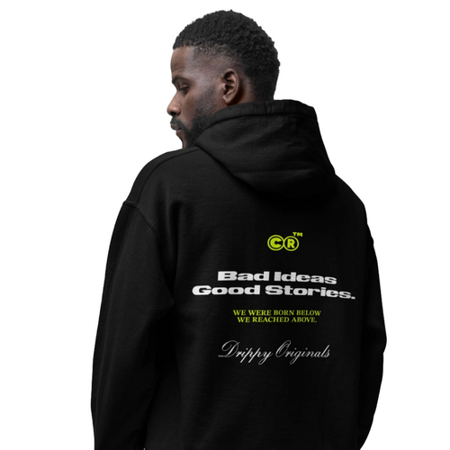 Bad Ideas Good Stories Hoodie (Regular Fit) (Black)