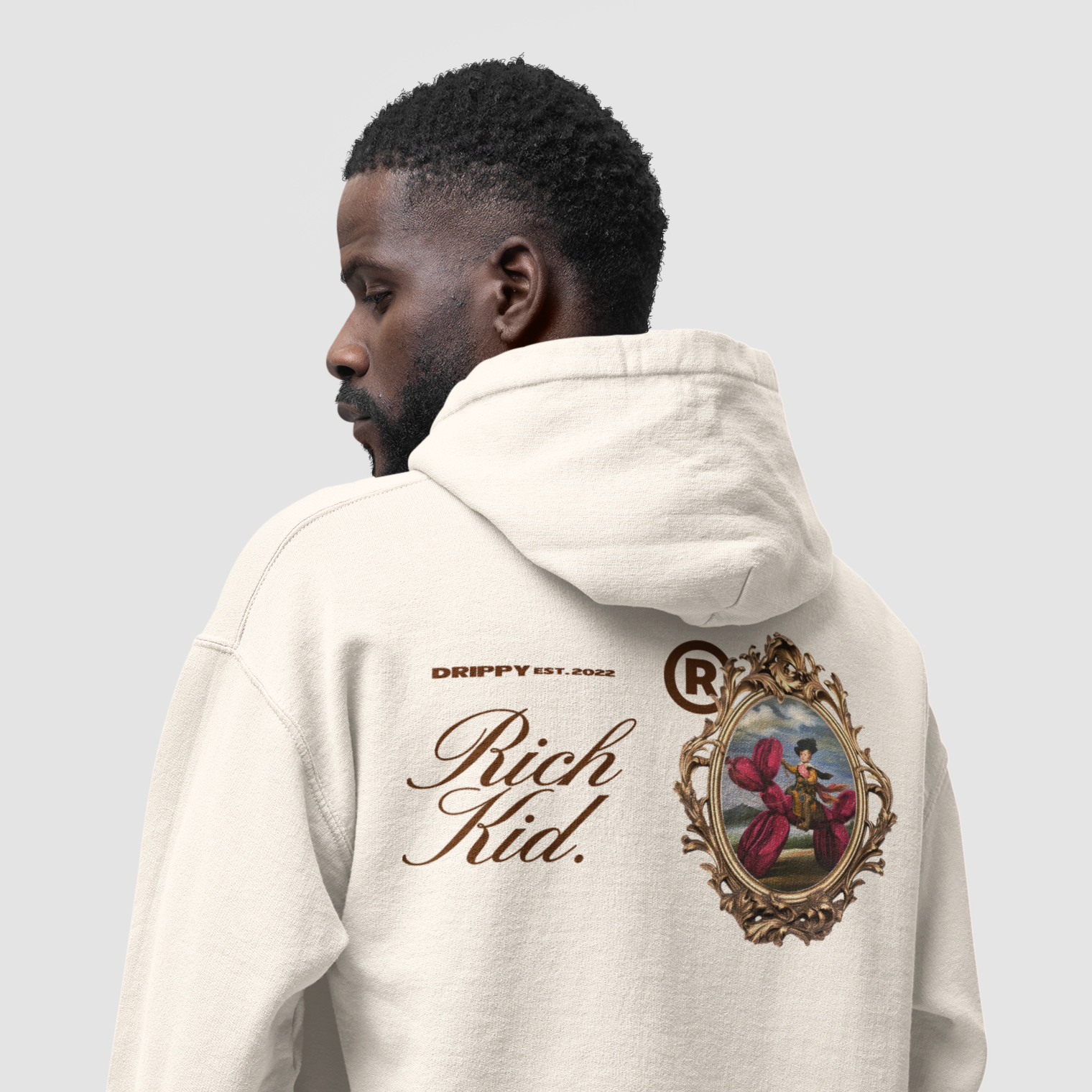 Rich Kid Hoodie (Oversized) (Off-White)