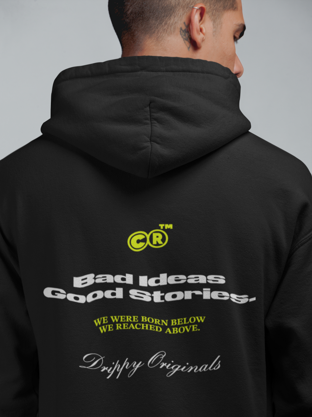 Bad Ideas Good Stories Hoodie (Regular Fit) (Black)