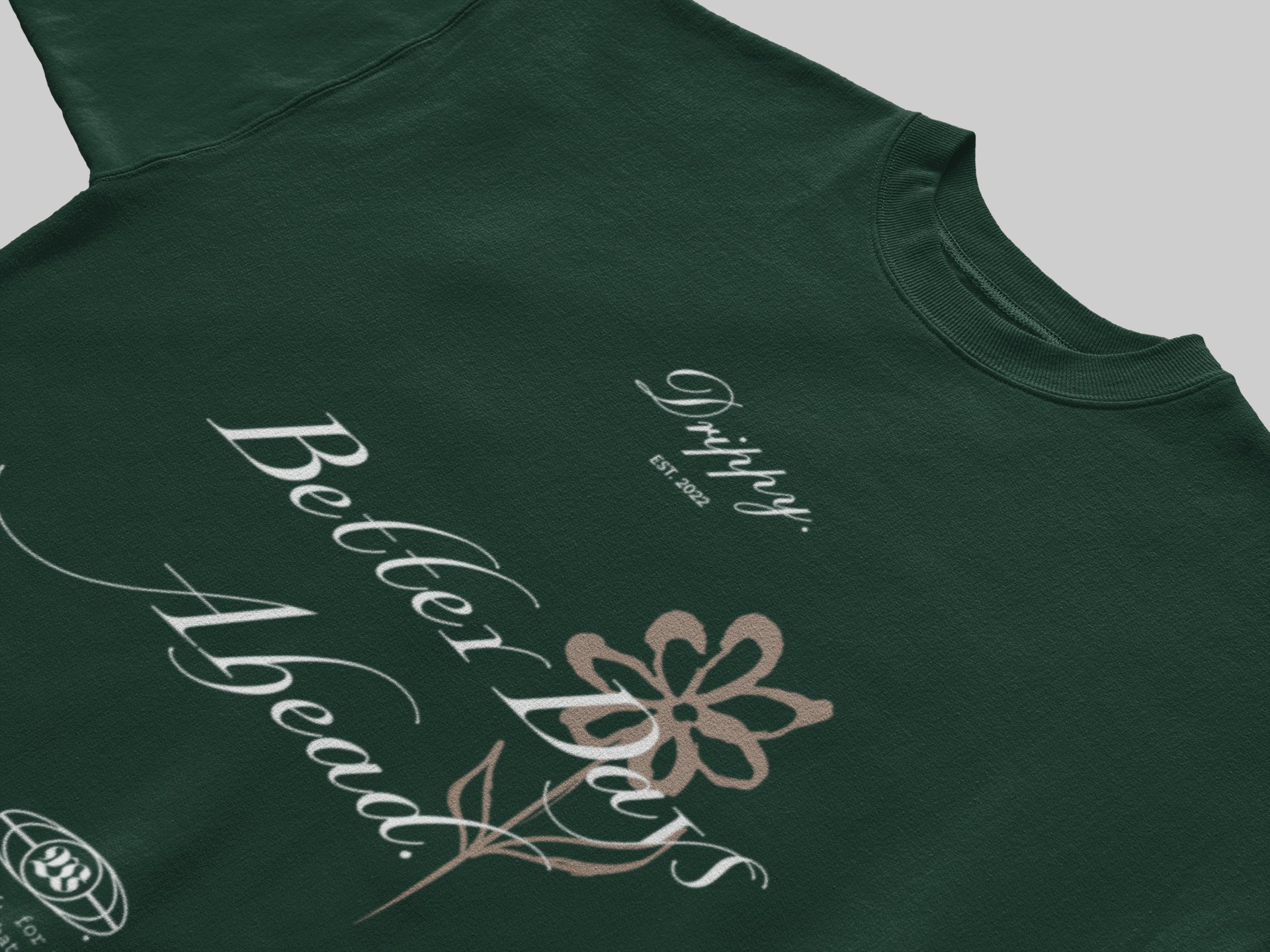 Better Days Ahead Oversized T-shirt (Bottle green)